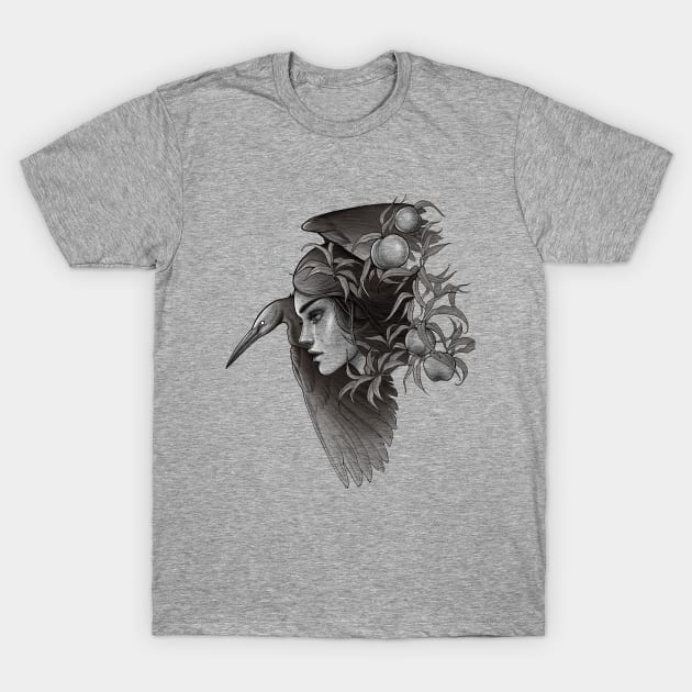 Girl and bird T-Shirt by DianaKeehl